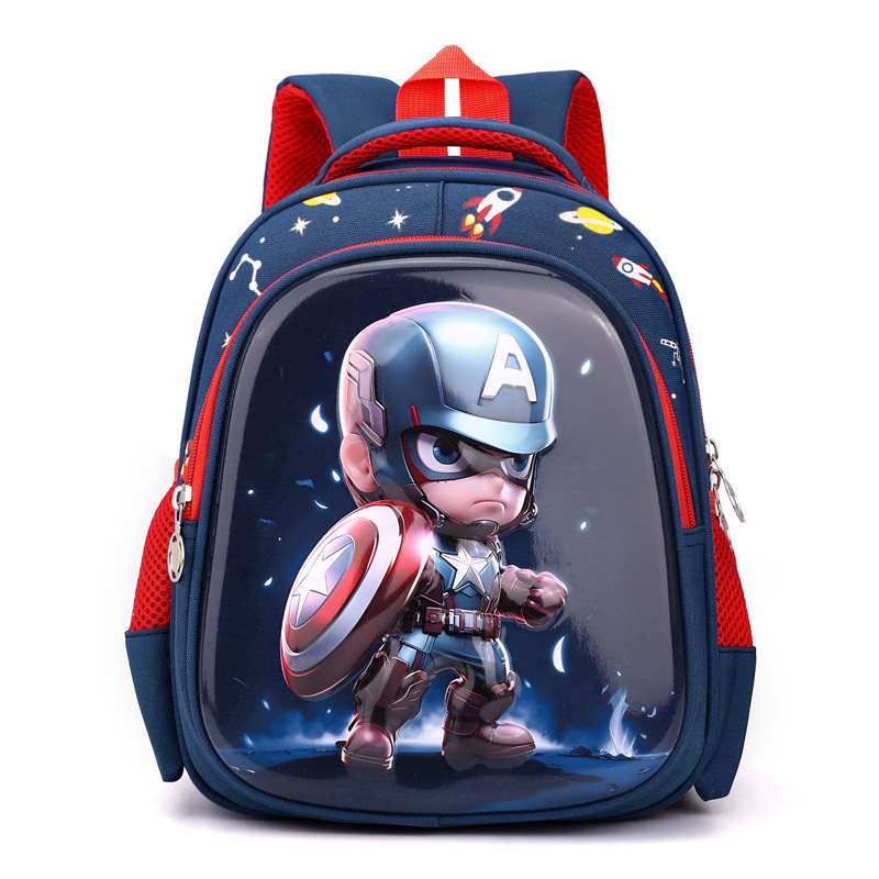 Mochila de dibujos animados lindo Spider-Man nueva moda 6 Kindergarten schoolbag Boy 3-4-5 años de edad los niños pequeños dinosaurio de clase media