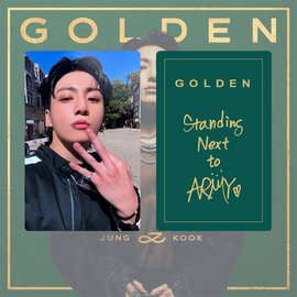 防弹少年团田柾国jungkook个人solo专辑GOLDED打歌卡