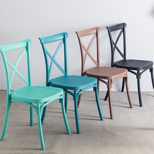 塑料椅子家用成人餐椅创意加厚靠背凳简约奶茶店咖啡厅休闲洽谈椅