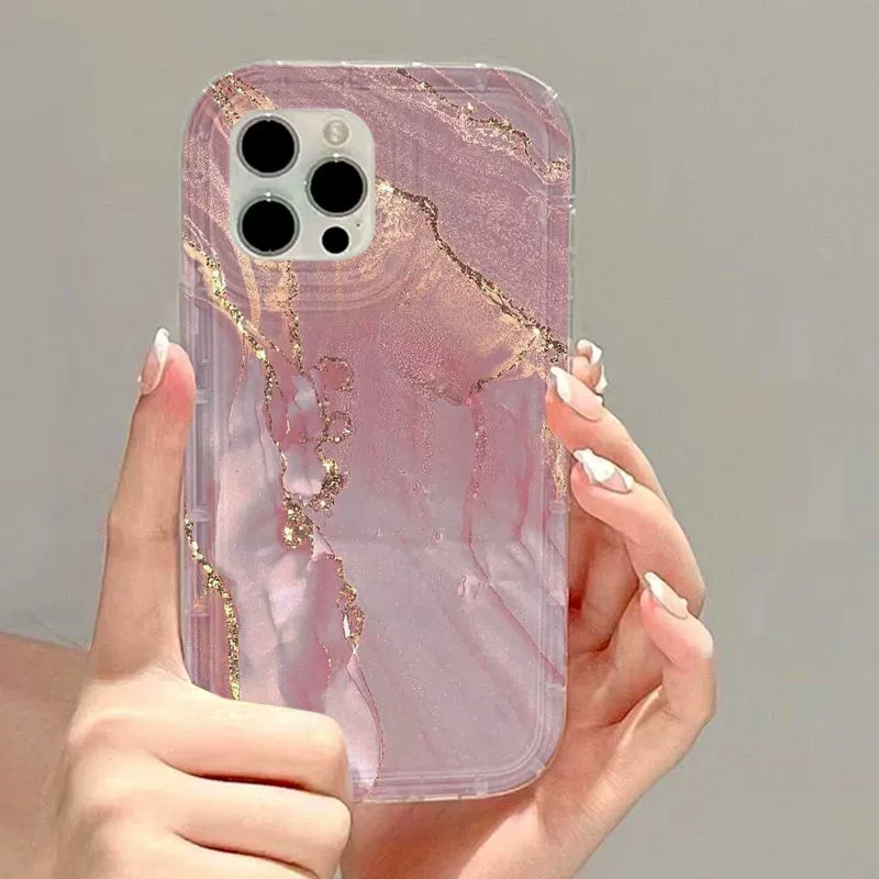 Чехол для телефона из мрамора цвета фуксия совместимый с Air Bag, для iPhone 15, iPhone, 15 Pro Max, защитa от падений, 13