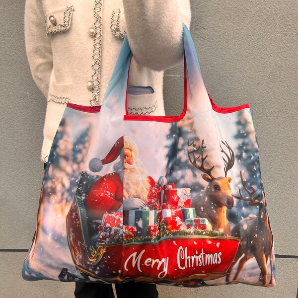 Christmas shopping bag one shoulder