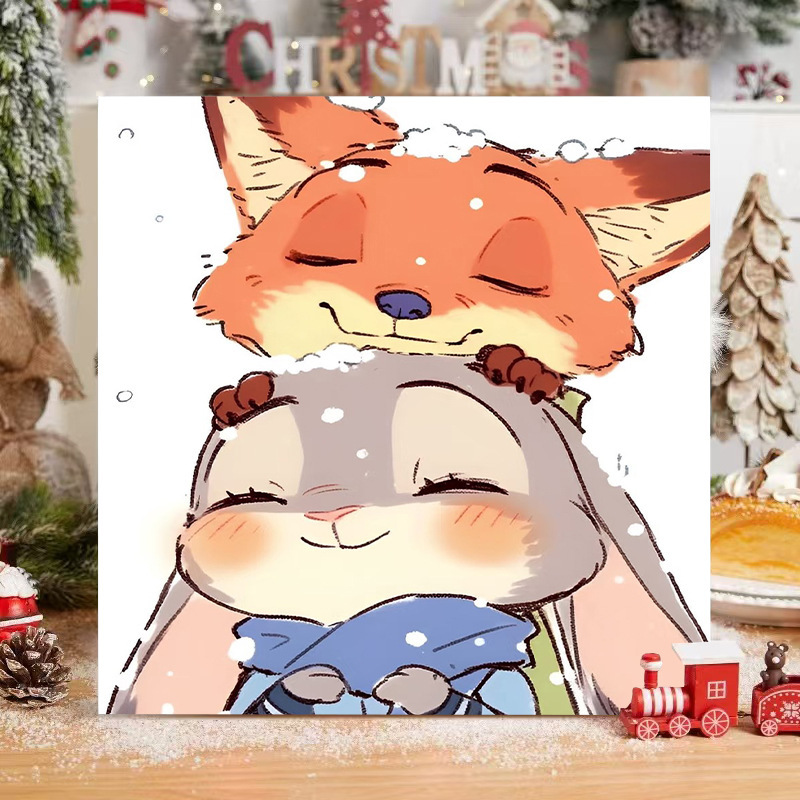 ズートピア diy デジタル油絵手描き着色ジュディニック周辺アクリル油絵メーカー卸売|undefined