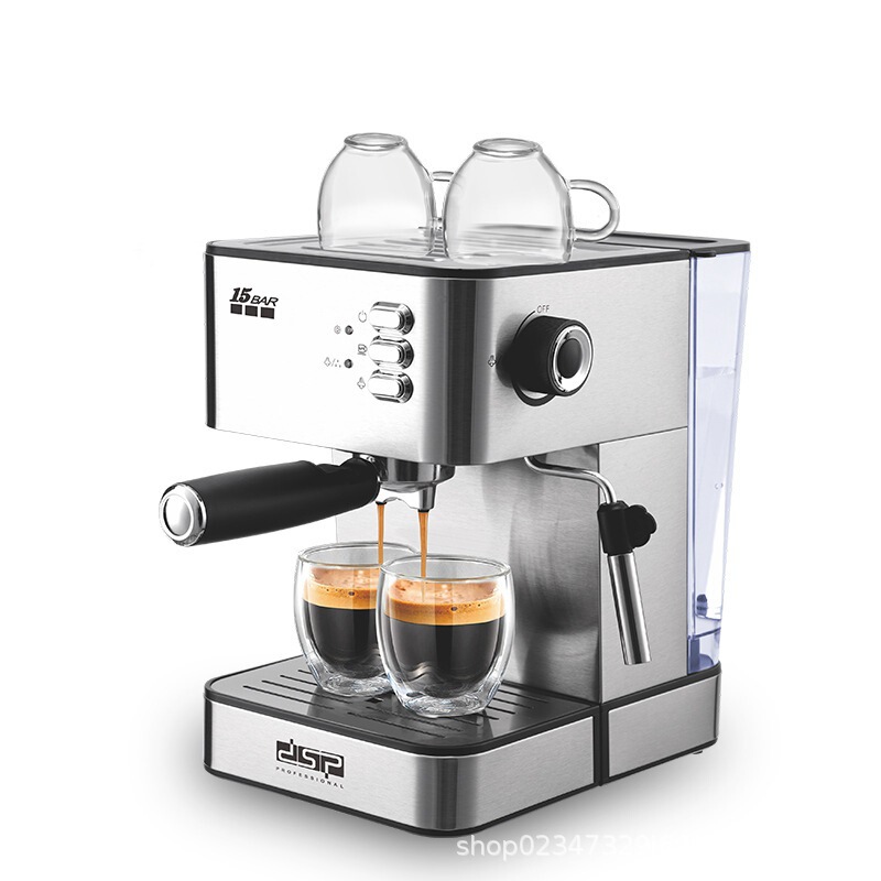 Cross-Border Export of Small Household Semi-Automatic Steam Espresso Coffee Machine with Milk Frother, European and British Standards