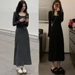 感纯欲法式连衣裙女秋冬辣妹收腰显瘦长裙子2025新款气质女装