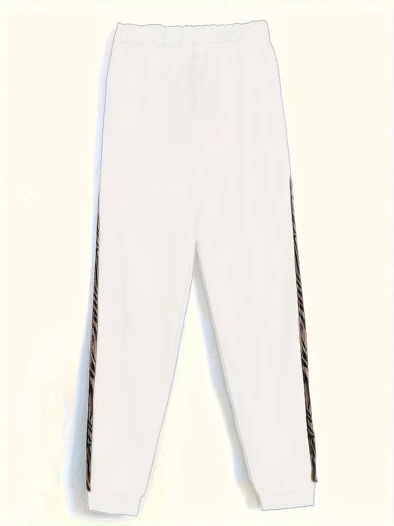 Ensemble sweat à capuche et pantalon de jogging tendance imprimé 3D – Tenue de détente surdimensionnée à imprimé lettres (S-XXL, polyester)_voghion.com