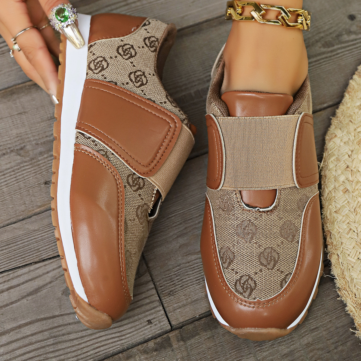 Damen Sneaker Atmungsaktive Freizeitschuhe Mit Elastikband_voghion.com