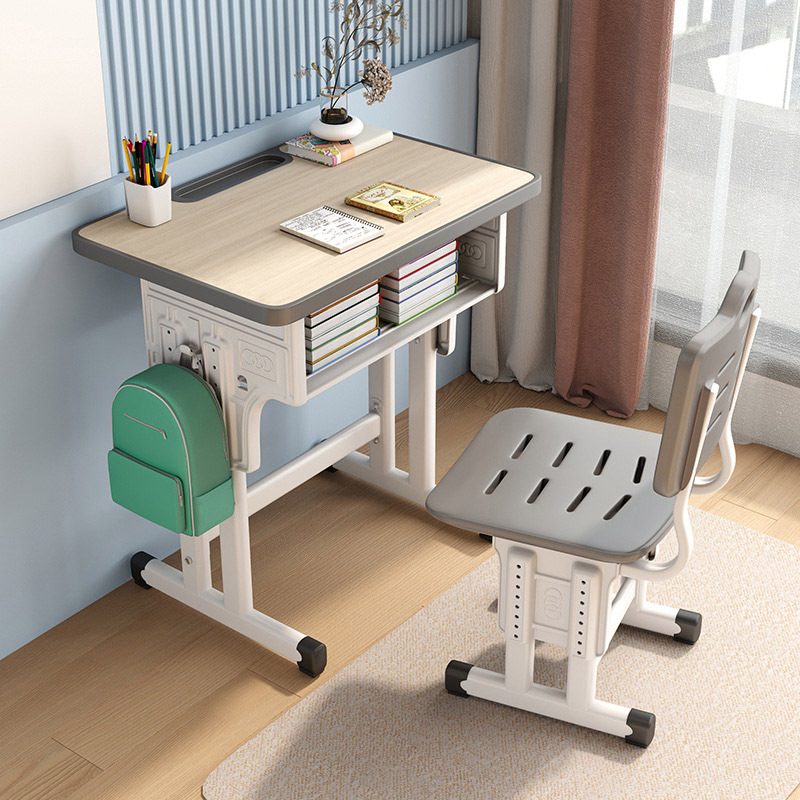 School Same-style Primary School Students' Desk Home Children's Study Desk Writing Desk and Chair Boys Children's Homework Desk suit