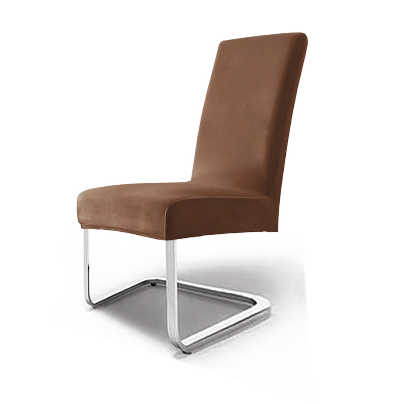 cubierta de silla de terciopelo elástica de plata gruesa cubierta de silla de comedor de hotel cubierta de polvo cubierta de silla de alto nivel sentido transfronterizo