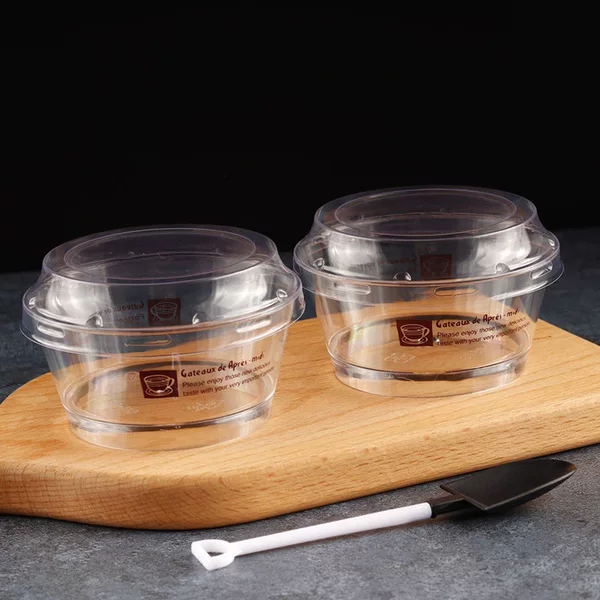 Round mousse cup ice cream cup ps cup tiramisu cup disposable salad bowl