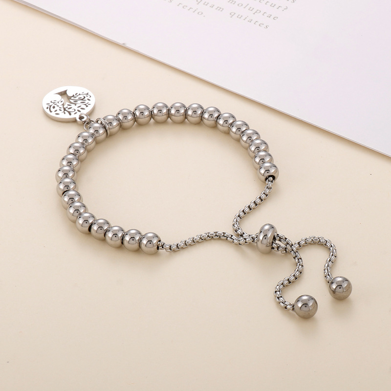 Elegant Style Elegant Sunflower Tree Titanium Steel Gold Plated Bracelets