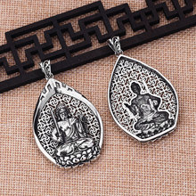 纯银不动明王本命佛吊坠男女士个性复古潮八大守护神项链