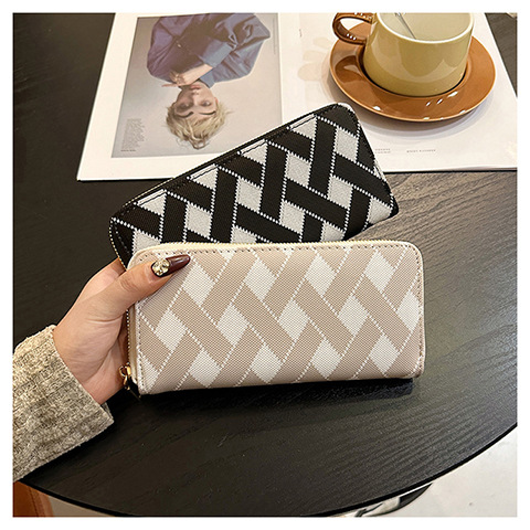 Women's Stripe Pu Leather Side Zipper Wallets display picture 8