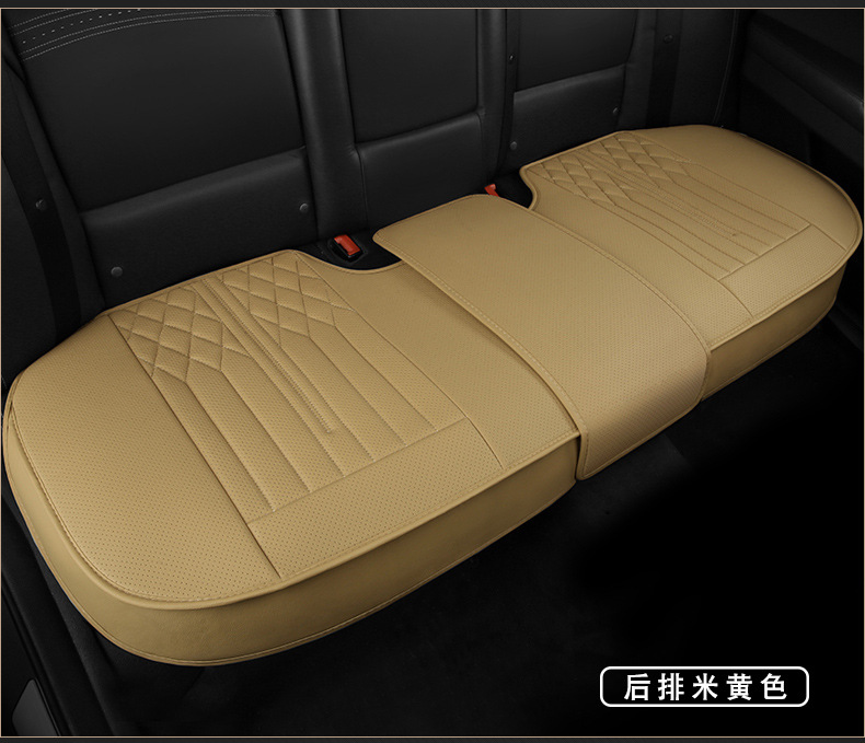 Four-season foreign trade car seat cushion, non-slip backrest, breathable, patchwork leather, single seat cushion, thickened