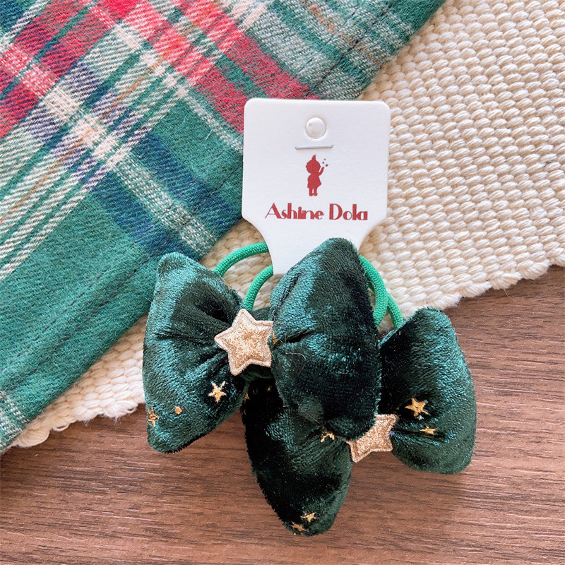 Christmas Bow Hairpin Red And Green Glitter Hair Accessory_voghion.com