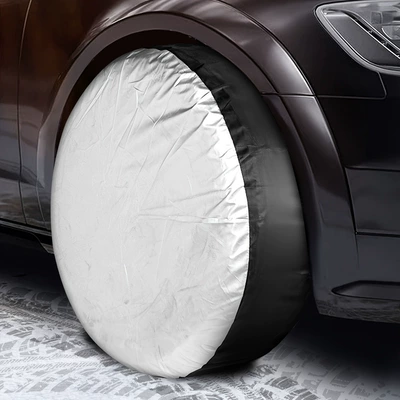 Spare wheel cover | Waterproof Tire Snow Cover - black-and-silver-l-size-4pcsopp-bag