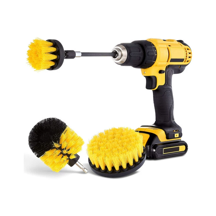 Amazon Фабрика оптовая продажа дрель щетка аксессуары набор из четырех предметов электрическая щетка для чистки набор для чистки косметический инструмент щетка