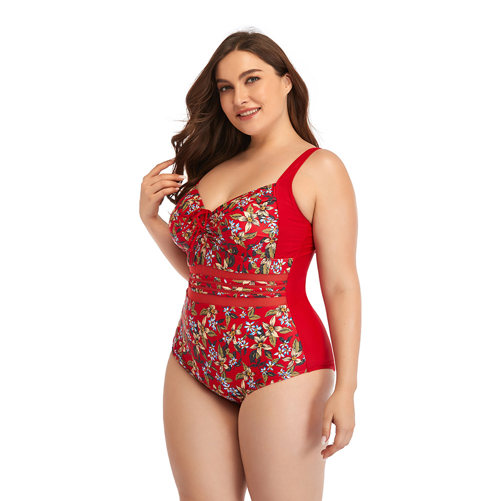 Mode féminine nouveau une pièce grande taille imprimé Sexy printemps chaud maillots de bain pour les femmes_voghion.com