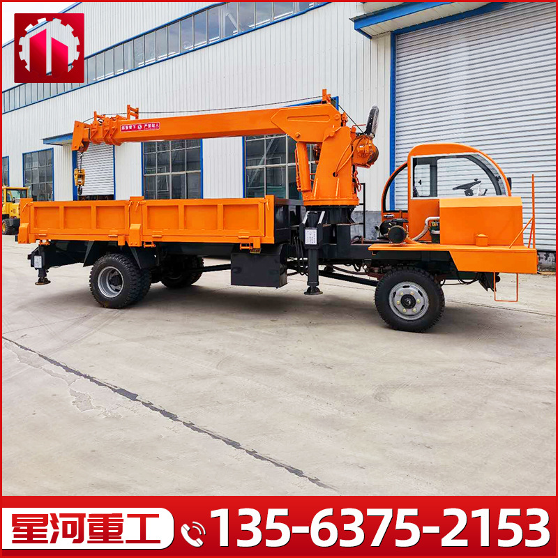 四驱四不像随车吊平板运输随车起重机园林绿化钢构自制随车吊