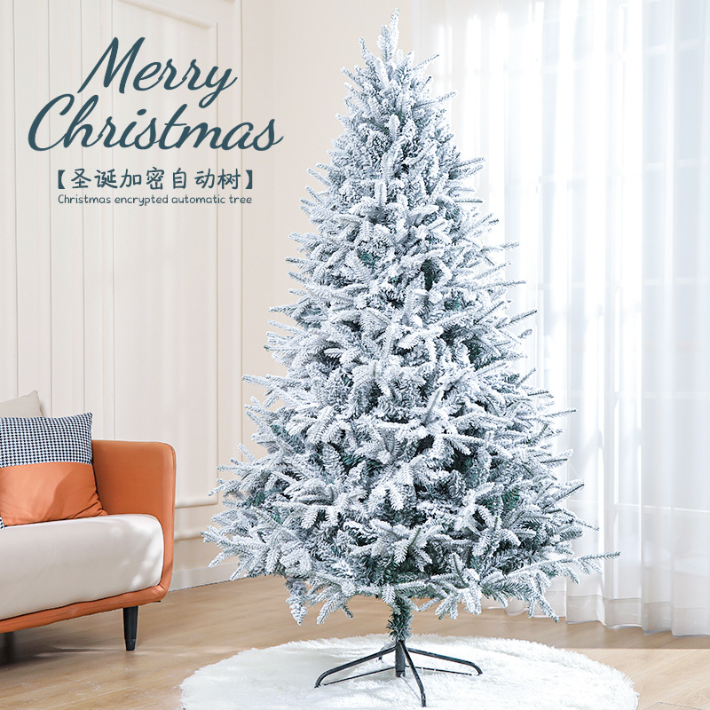 Decoración de Navidad transfronteriza árbol de Navidad hogar 1,5 m/1,8 m gran árbol de Navidad flocado decoración conjunto adornos