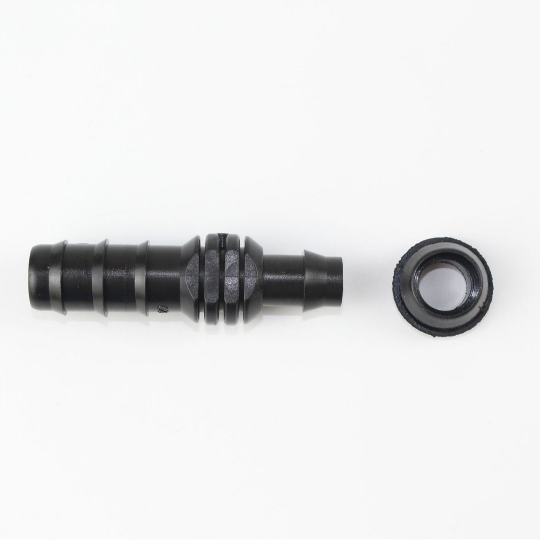 Conector de Tubería PE con Válvula 20PE 17mm Plástico y Goma Perforación Simple para Riego por Goteo image 4