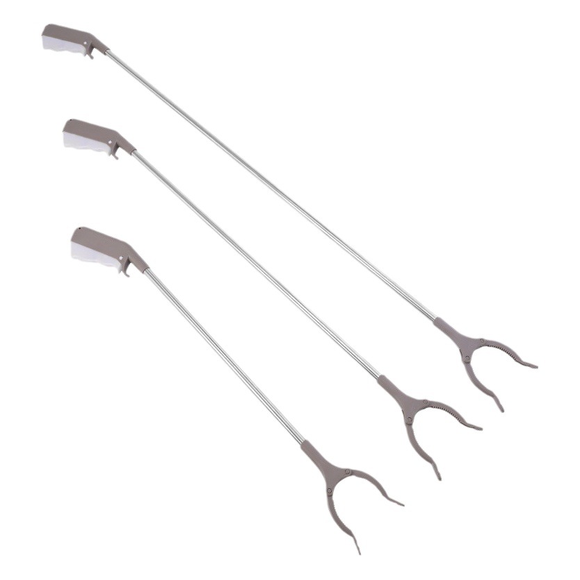Stainless Steel Trash Grabber with Long Handle, Household Tool for Pregnant Women, Thickened Sanitation Grabber, Garbage Grabber