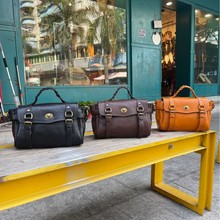 新款真皮复古手提单肩包通勤包女包包头层植鞣牛皮斜挎包通勤风