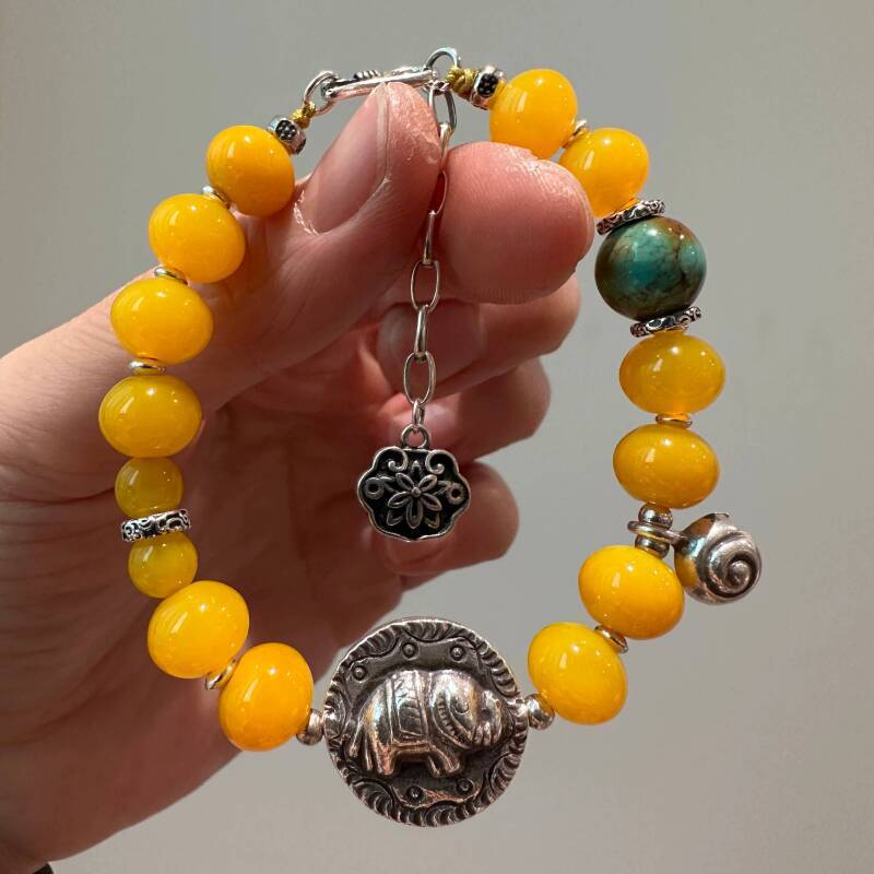 S925 Silver Yellow Agate Abacus Beads Round Beads Turquoise Round Beads Elephant Flat Round Bracelet Diversity Hair S925 Silver Yellow Agate Abacus Beads Round Beads Turquoise Round Beads Elephant Flat Round Bracelet Diversity Hair