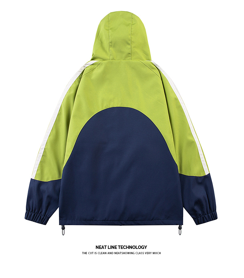 Giacca uomo outdoor stile montagna a contrasto con cappuccio_voghion.com