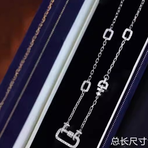 镀18K金回纹针万能扣项炼新中式翡翠吊坠扣彷珍珠小米珠感锁骨炼|undefined