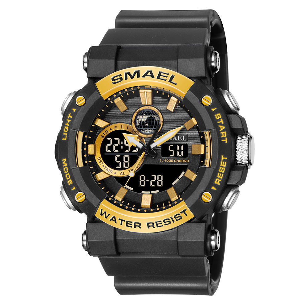 Smael Smair 8048 hombres reloj deportivo tendencia multifuncional cinta juventud impermeable reloj electrónico