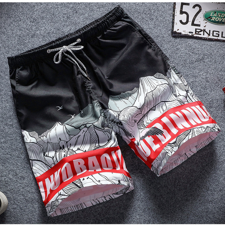 Couple beach pants men's loose Beach Water Park swimming trunks seaside surfing quick-drying sports pants