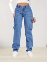 T 12726 Street Style Wide Leg Jeans ��ͷ����ţ�п� ����