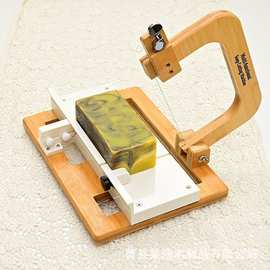 实木手工肥皂切割器奶酪切割冷制肥皂器切皂台噶钢丝刀闸式切割器