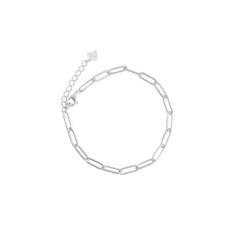 Pulsera de lujo ligera de estilo japonés ins diseño de nicho en línea rojo todo partido femenino verano plateado simple novias pulsera de estudiante moda