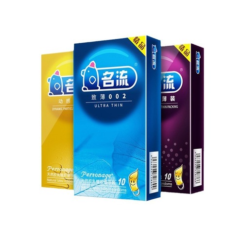 Wholesale Celebrity Condoms 10 Pack Male Condoms Large Granules Spiky Wolf Tooth Condom Adult Fun Sex Products 