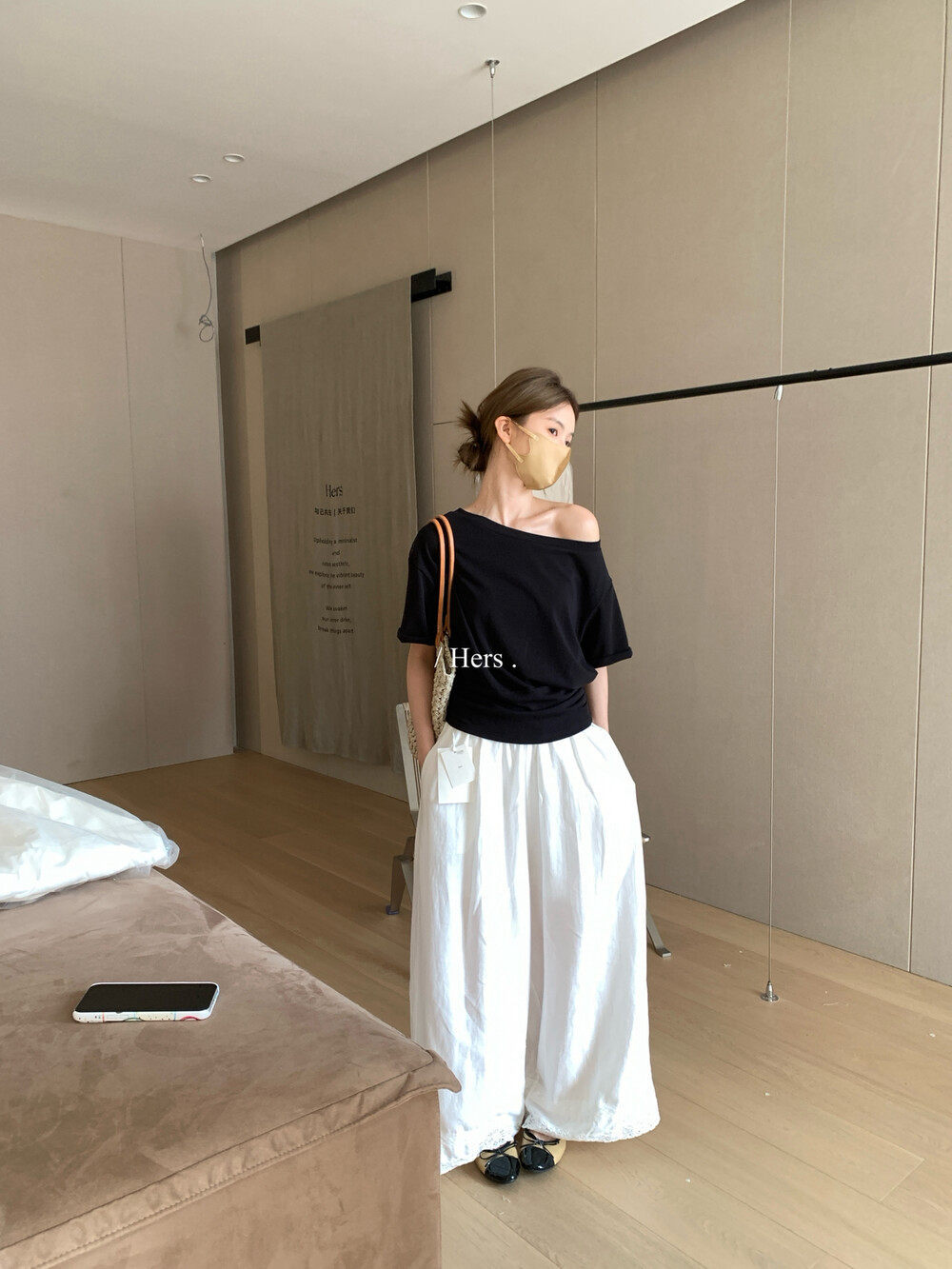 Quần culottes nữ ống rộng cạp cao chun eo viền ren dáng suông — màu trắng, xanh lá cây, yến mạch chi tiết 29