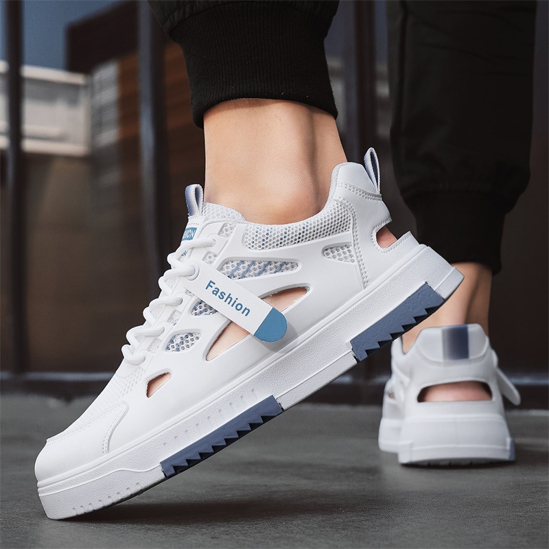 Zapatos de malla zapatos de malla deportiva de malla fina transpirable de verano para hombre zapatos de moda blancos de fondo suave de verano para hombre