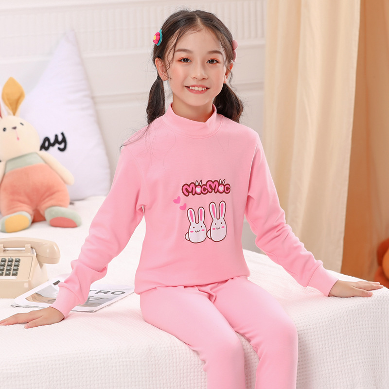 Ropa de otoño para niños pantalones largos traje Algodón Suéter para niños pantalones de algodón ropa interior cálida para niñas Cubierta de suéter de algodón para niños medianos y grandes