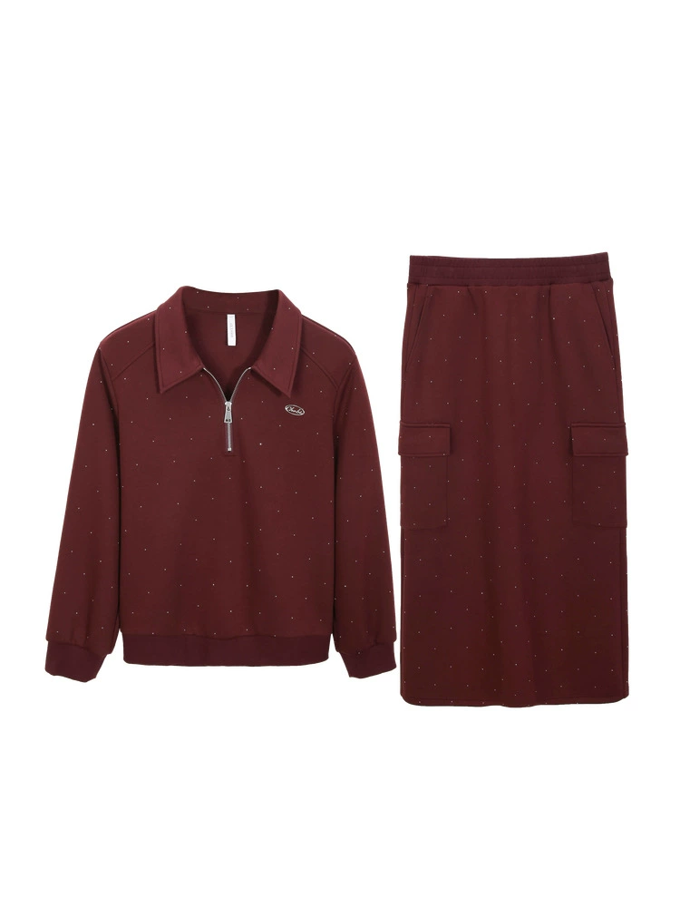 Comfortable sweatshirt, set, down jacket, plus size