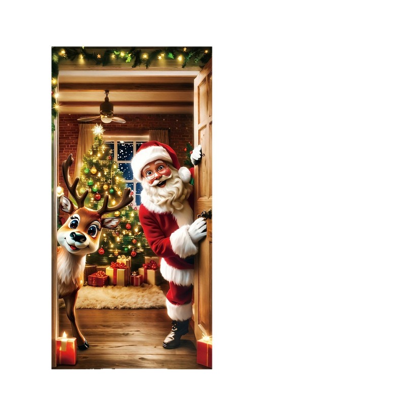 Amazon ベストセラー クリスマス ドア カバー クリスマス 2D ドア バナー パーティー パーティー デコレーション バナー|undefined