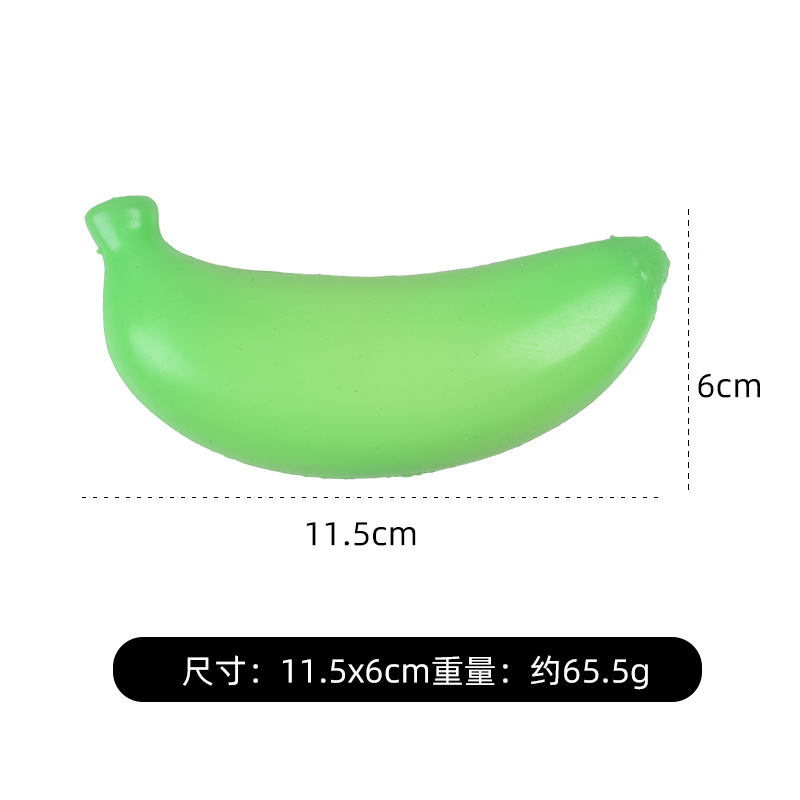 Banana de color cambiante pellizco juguete de música de ventilación rojo de la misma oficina descompresión rebote lento artefacto creativo al por mayor