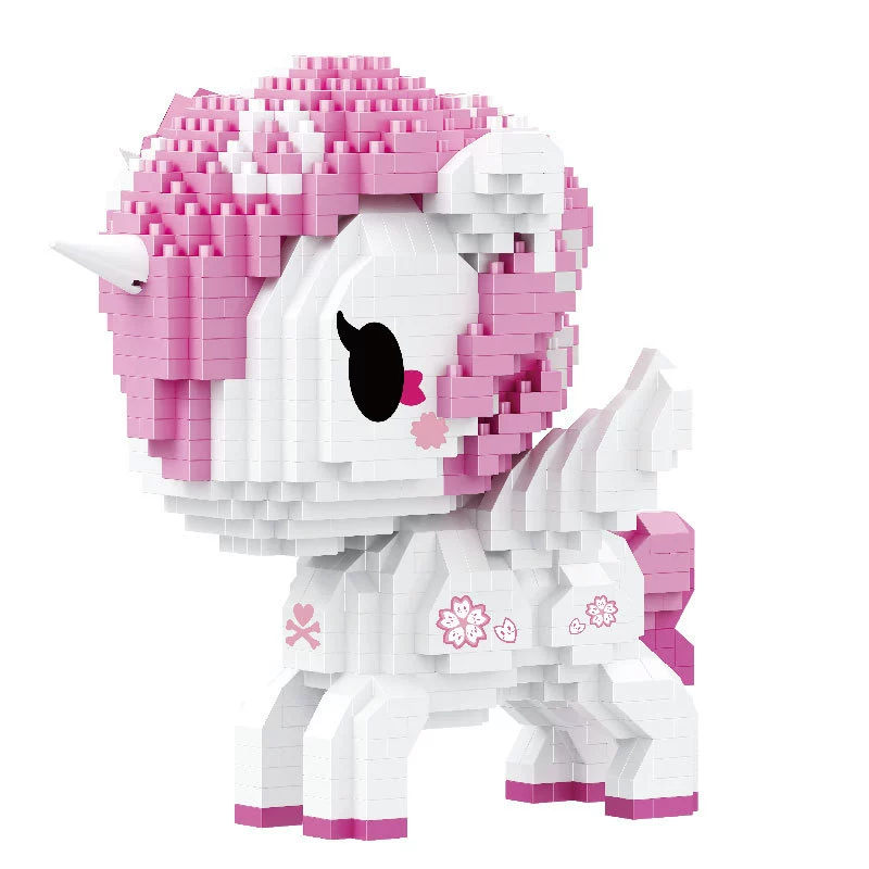 Подлинные Belti единороги Tokidoki совместная модель микро-измельчитель гранулы девичья серия сборка игрушек трудны и сложны