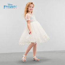 迪士尼童装女童公主网纱连衣裙2024夏季新款儿童时尚甜美洋气裙子