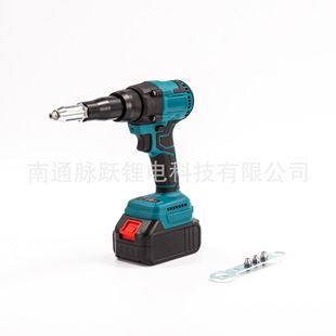 Foreign trade lithium rechargeable rivet gun automatic riveting gun brushless lithium battery stainless steel core pulling electric pull