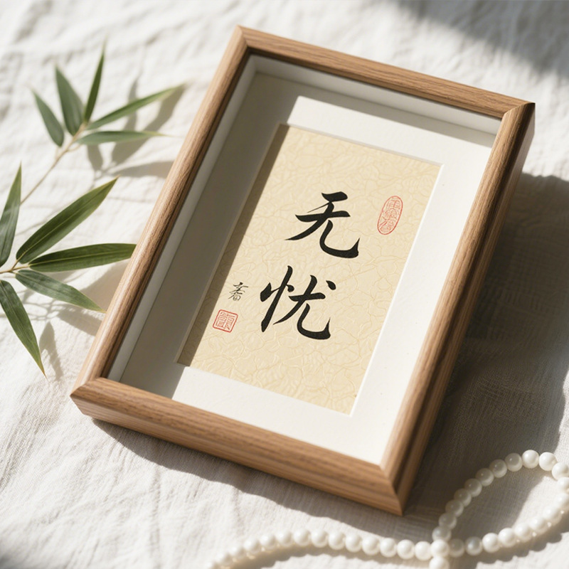 桌面摆件书法字挂画学习5寸6寸7寸8寸10寸挂画相框摆台装饰礼物框|undefined