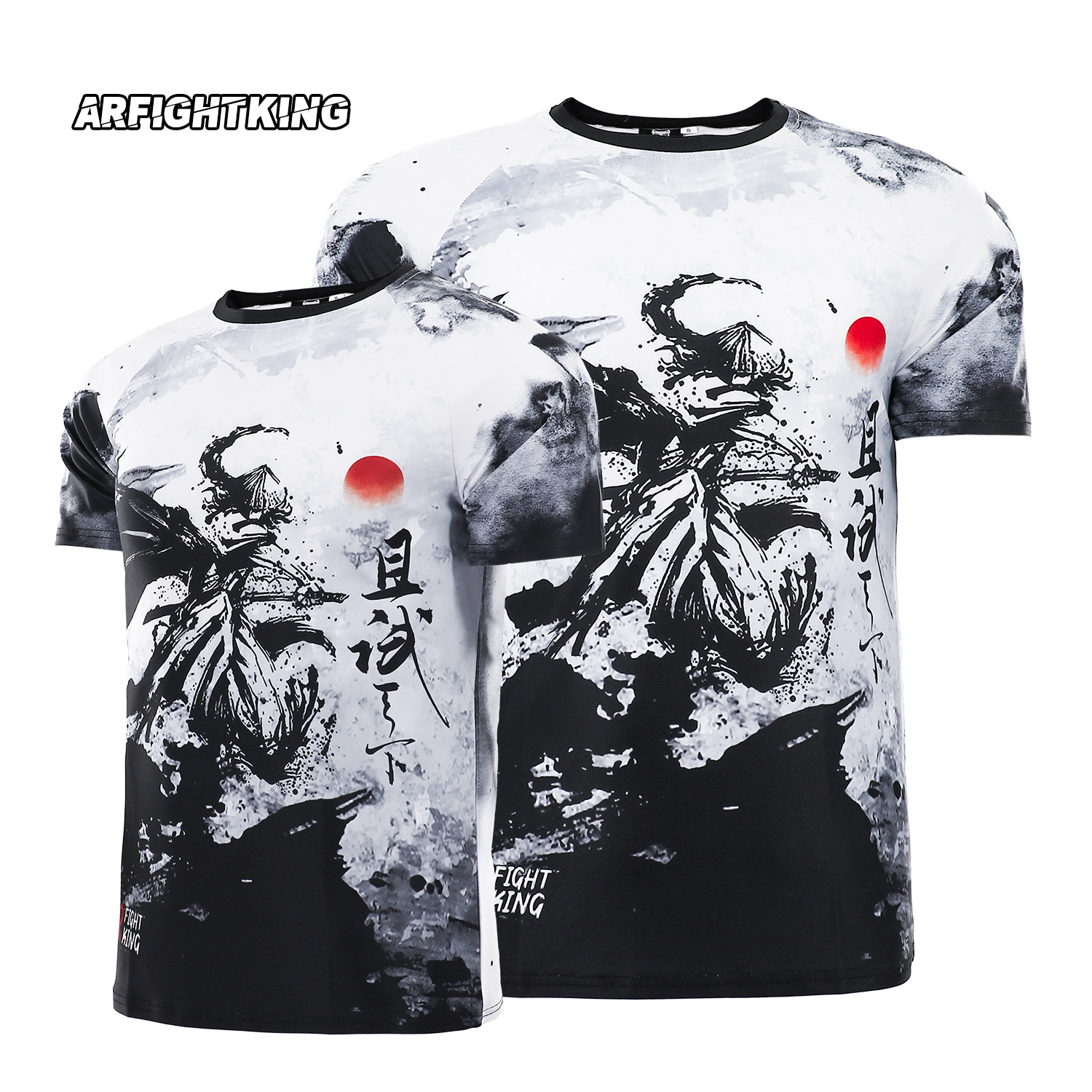 MMA ink national style martial arts sports T-shirt tight quick-dry jiu-jitsu training fighting Thai boxing UFC short sleeve custom