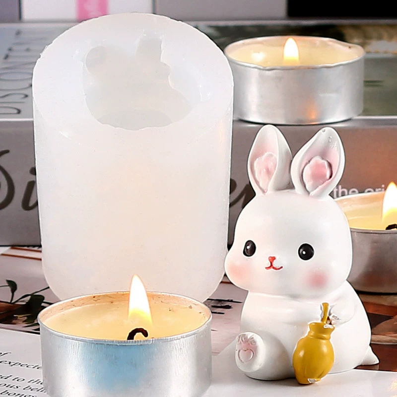 Rabbit, aromatherapy, candle, table silicone mold, DIY