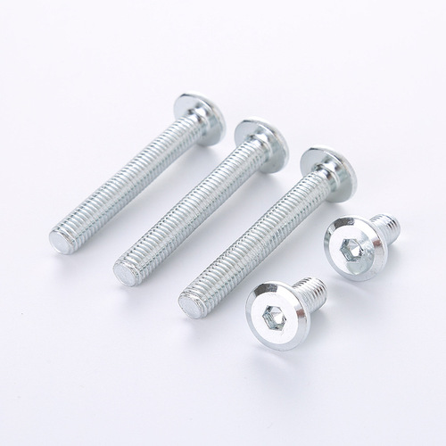 Galvanized large head bolts, flat round head, hexagon socket screws, flat head bevel screws, flat round head furniture screws