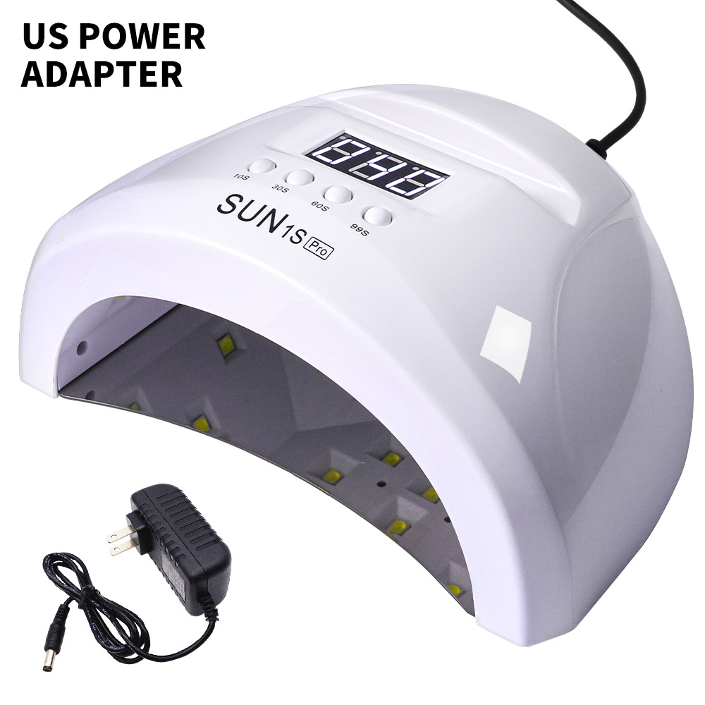 SUN - 1SPro máquina de fototerapia de manicuras 48W doble fuente de luz de pegamento de vinilo lámpara de horneado UV / LED no oscura mano inducción de manicuras lámpara