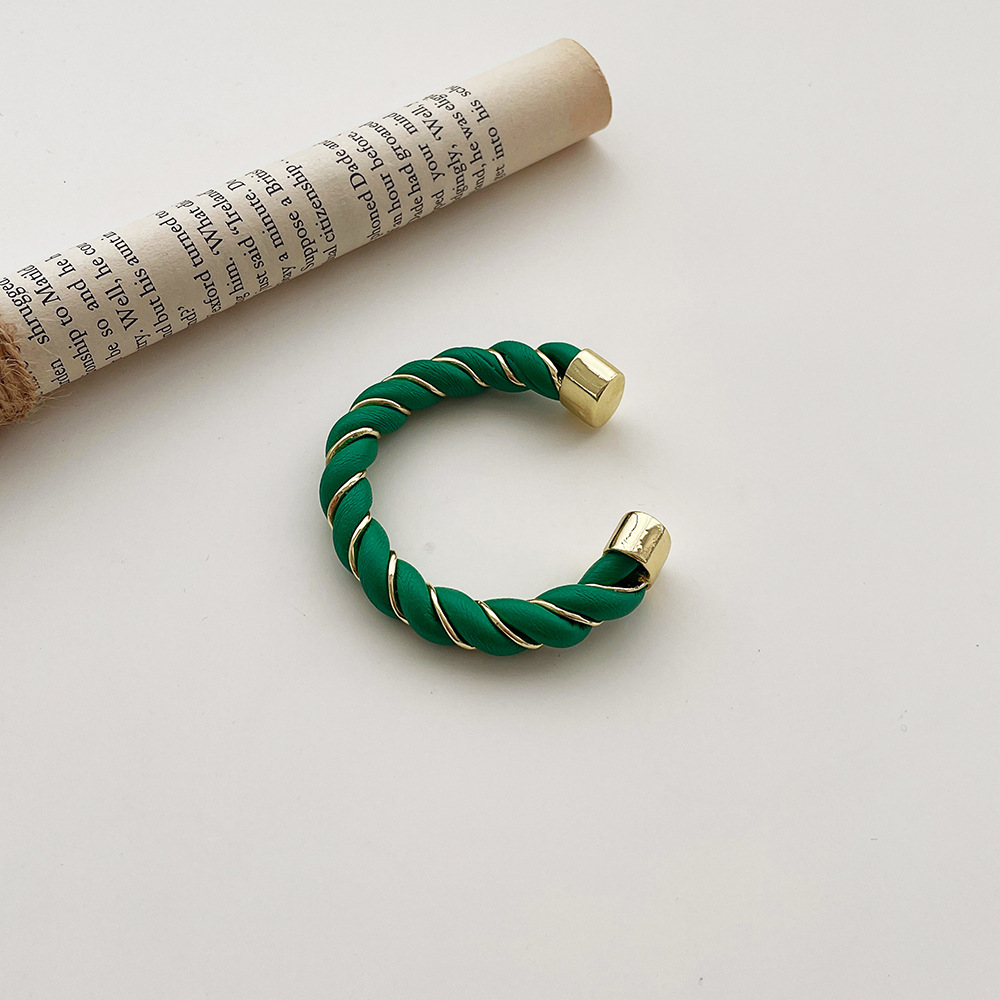 1 Piece Simple Style Geometric Pu Leather Alloy Womenu0027S Bangle